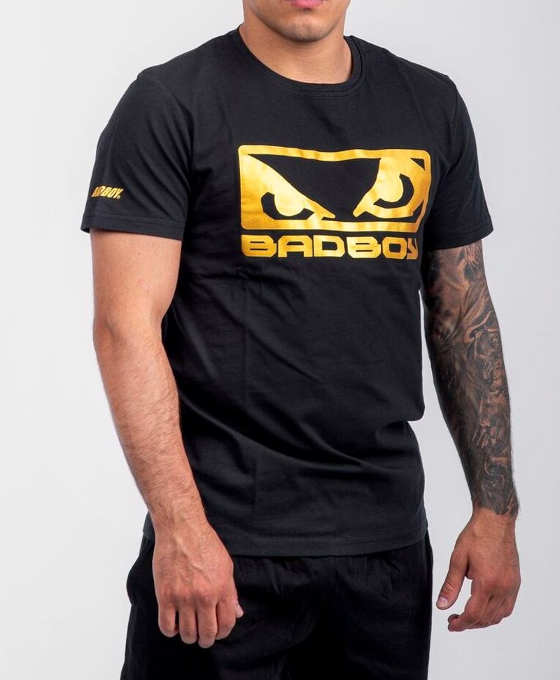 BAD BOY logo classic TSHIRT- black/GOLD
